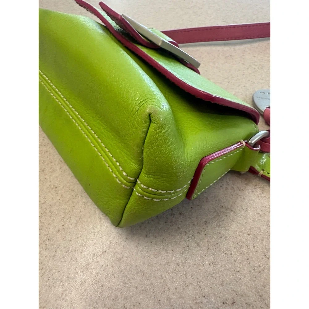 Dooney & Bourke Lime Heart Buckle‎ Mini Shoulder Bag Y2K